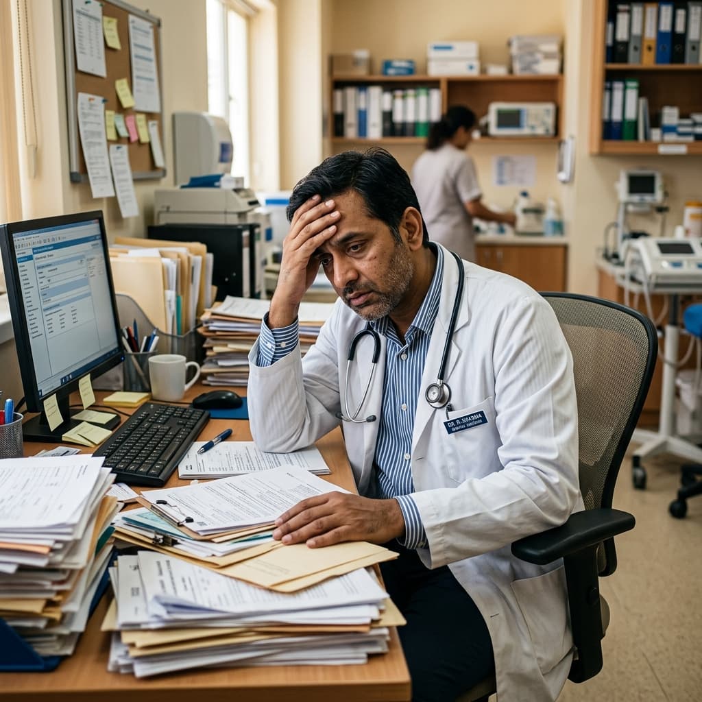 Stressed clinic administration manual operations